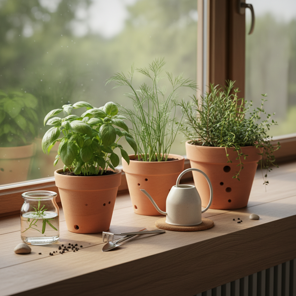 Prieskoninės žolelės ant palangės: kaip užsiauginti patiems